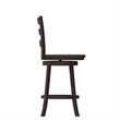Commercial Wooden Swivel Counter Height Stool in Gray Wash Walnut