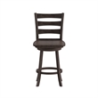 Commercial Wooden Swivel Counter Height Stool in Gray Wash Walnut