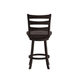 Commercial Wooden Swivel Counter Height Stool in Gray Wash Walnut