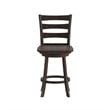 Commercial Wooden Swivel Counter Height Stool in Gray Wash Walnut