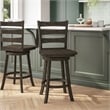 Commercial Wooden Swivel Counter Height Stool in Gray Wash Walnut