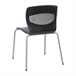 Commercial Grade 770 LB. Capacity Plastic Stack Chair with Lumbar Support-Black