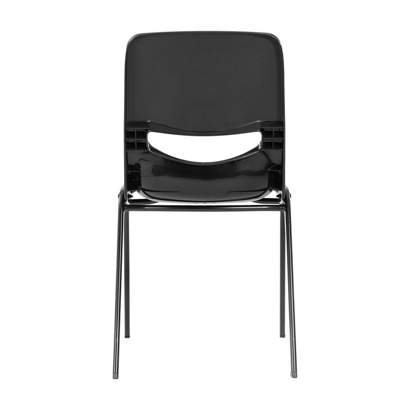 Ergonomic Heavy-Duty Flex Comfort Classroom Stack Chair in Black