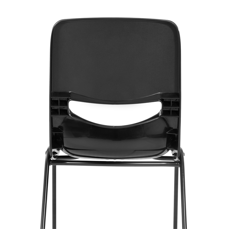 Ergonomic Heavy-Duty Flex Comfort Classroom Stack Chair in Black