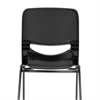 Ergonomic Heavy-Duty Flex Comfort Classroom Stack Chair in Black