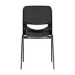 Ergonomic Heavy-Duty Flex Comfort Classroom Stack Chair in Black