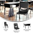 Gry/Black Student Desk with Open Front Metal Book Box & Black Flex Comfort Chair
