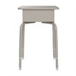 Gr Grnte/Svr Student Desk with Open Front Metal Book Box & Bk Flex Comfort Chair
