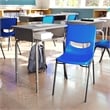Gy Grnte/Sv Student Desk with Open Front Metal Book Box & Nvy Flex Comfort Chair
