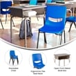Gy Grnte/Sv Student Desk with Open Front Metal Book Box & Nvy Flex Comfort Chair
