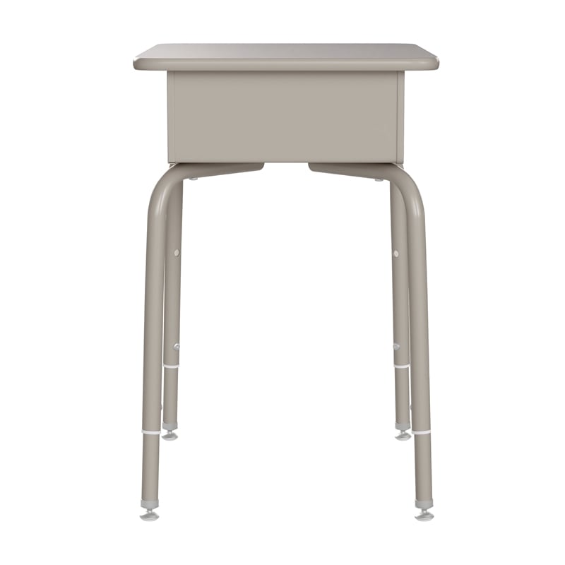 Gy Grnte/Sv Student Desk with Open Front Metal Book Box & Nvy Flex Comfort Chair