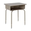 Gy Grnte/Sv Student Desk with Open Front Metal Book Box & Nvy Flex Comfort Chair