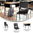 Natural/Blk Student Desk with Open Front Metal Book Box & Blk Flex Comfort Chair