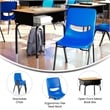 Natural/Blk Student Desk with Open Front Metal Book Box & Nvy Flex Comfort Chair