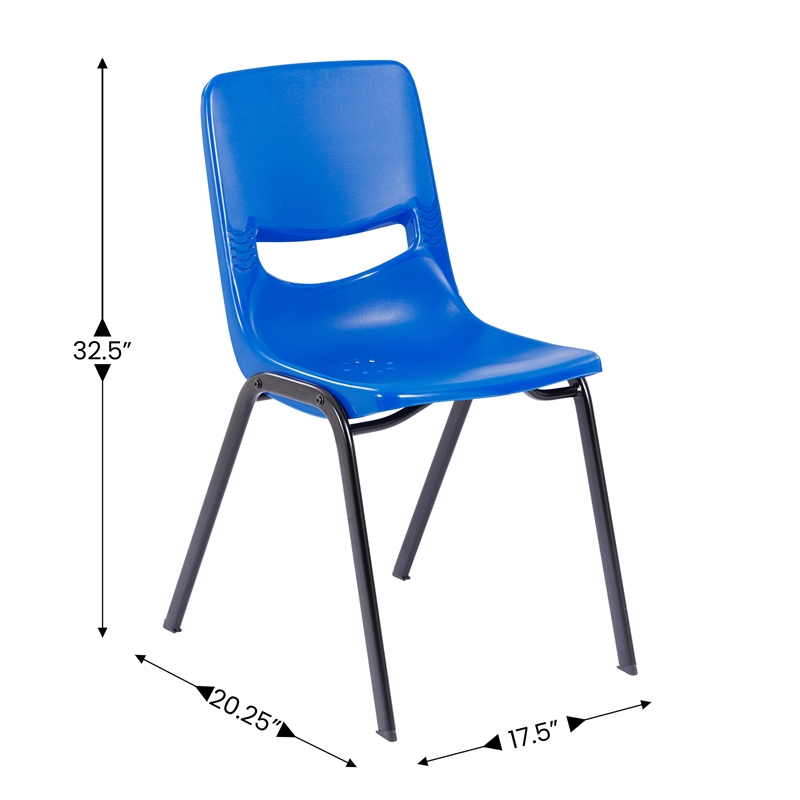 Natural/Blk Student Desk with Open Front Metal Book Box & Nvy Flex Comfort Chair
