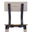 2 Pack Commercial Rustic Antique White Industrial Style Wood Dining Chair