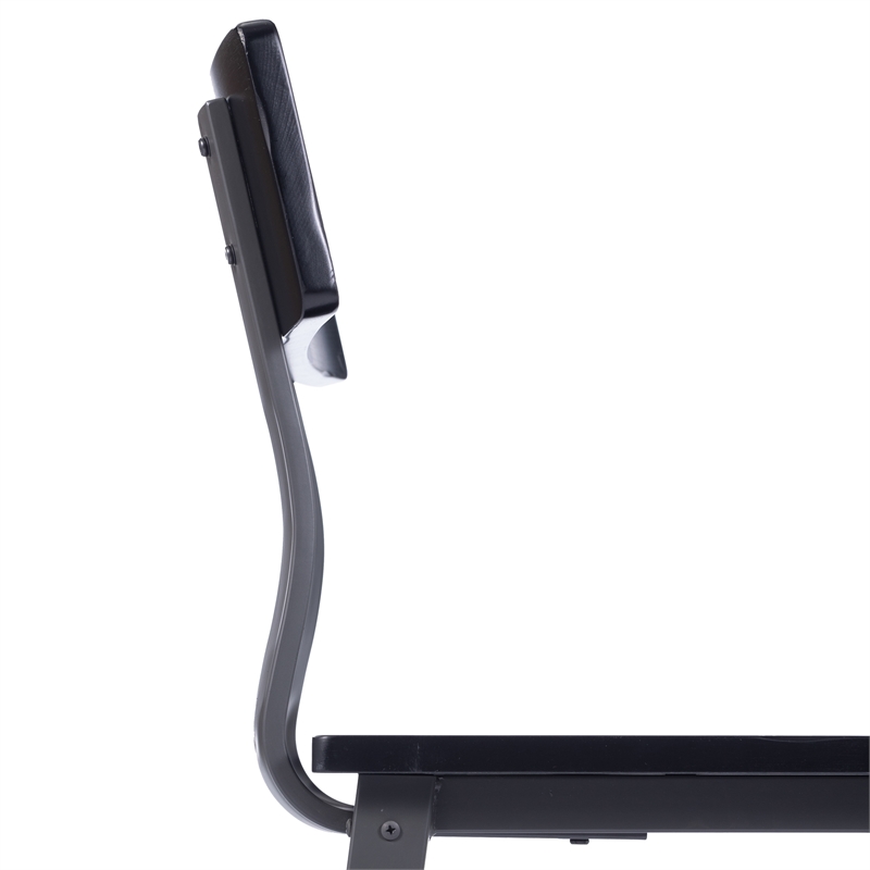 2 Pack Commercial Rustic Black Industrial Style Wood Dining Chair