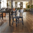 2 Pack Commercial Rustic Black Industrial Style Wood Dining Chair