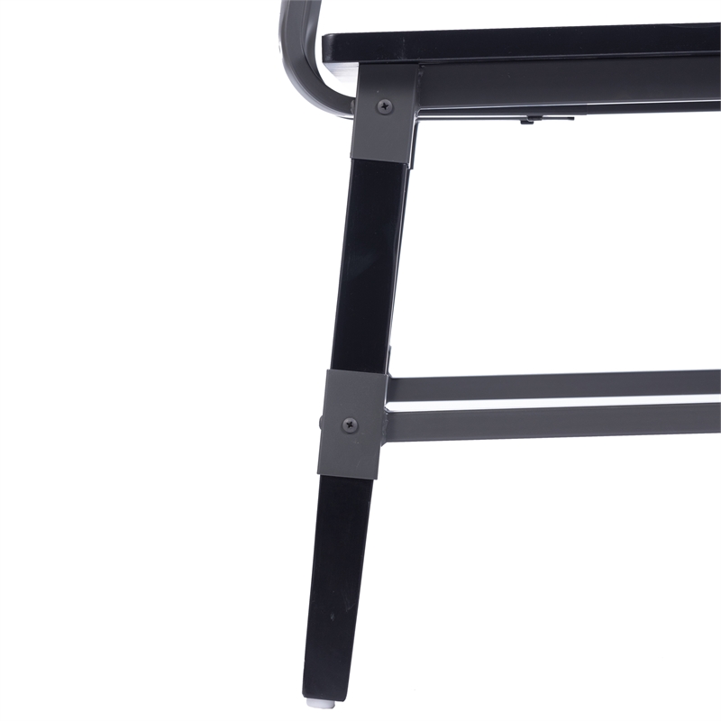 2 Pack Commercial Rustic Black Industrial Style Wood Dining Chair