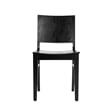 2 Pack Commercial Solid Wood Dining Chair with Curved Backrest in Black