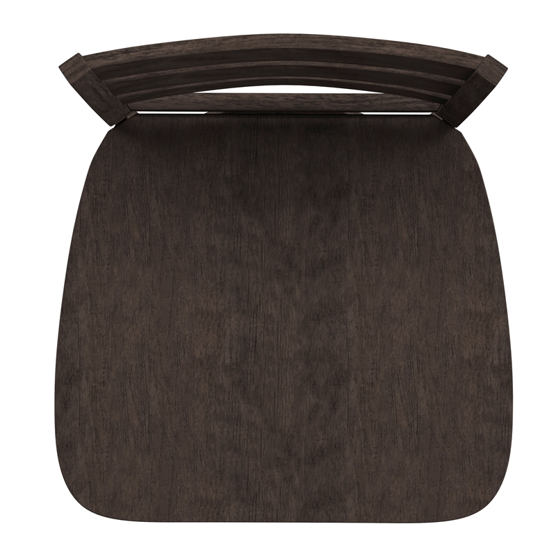 Flash Furniture Commercial Wooden Swivel Bar Height Stool in Gray Wash Walnut