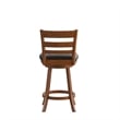 Commercial Wooden Swivel Counter Stools - Antique Oak/Black LeatherSoft