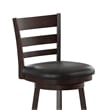 Commercial Wooden Swivel Bar Stools - Espresso/Black LeatherSoft