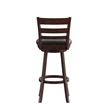 Commercial Wooden Swivel Bar Stools - Espresso/Black LeatherSoft