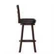 Commercial Wooden Swivel Bar Stools - Espresso/Black LeatherSoft