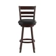 Commercial Wooden Swivel Bar Stools - Espresso/Black LeatherSoft