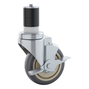 Set of 4 Commercial Heavy Duty Casters with 2 Swivel Casters 2 Locking Casters