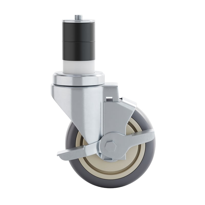 Set of 4 Commercial Heavy Duty Casters with 2 Swivel Casters 2 Locking Casters