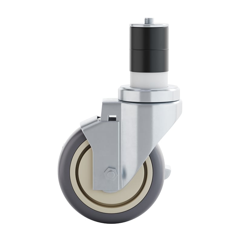 Set of 4 Commercial Heavy Duty Casters with 2 Swivel Casters 2 Locking Casters