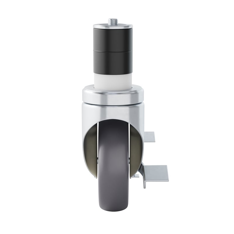 Set of 4 Commercial Heavy Duty Casters with 2 Swivel Casters 2 Locking Casters