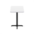 Commercial White Rectangular Dining Table Top with Black 