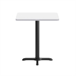 Commercial White Rectangular Dining Table Top with Black 