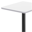 Commercial White Rectangular Dining Table Top with Black 