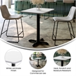 Commercial White Rectangular Dining Table Top with Black 