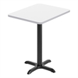 Commercial White Rectangular Dining Table Top with Black 