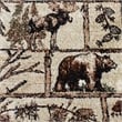 Wildlife Themed Plush Indoor Area Rug in Shades of Brown - 2' x 7'