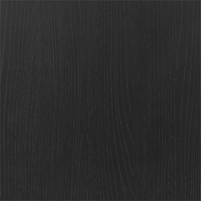 Mid-Century Modern Side Table with Storage Drawer and Shelf in Black