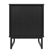 Mid-Century Modern Side Table with Storage Drawer and Shelf in Black