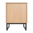 Mid-Century Modern Side Table with Storage Drawer and Shelf in Natural