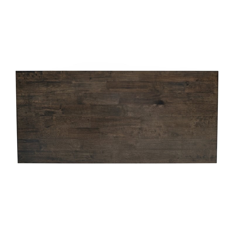Flash Furniture Solid Wood Traditional Farmhouse Coffee Table in Dark Gray