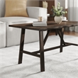 Flash Furniture Solid Wood Farmhouse Trestle Style Coffee Table in Dark Gray