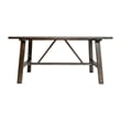 Flash Furniture Solid Wood Farmhouse Trestle Style Coffee Table in Dark Gray