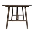 Flash Furniture Solid Wood Farmhouse Trestle Style Coffee Table in Dark Gray