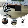 Commercial Right Side Single Pedestal Desk-3 Locking Drawers in Walnut-30x48