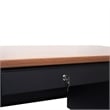 Commercial Right Side Single Pedestal Desk-3 Locking Drawers in Walnut-30x48