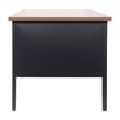Commercial Right Side Single Pedestal Desk-3 Locking Drawers in Walnut-30x48